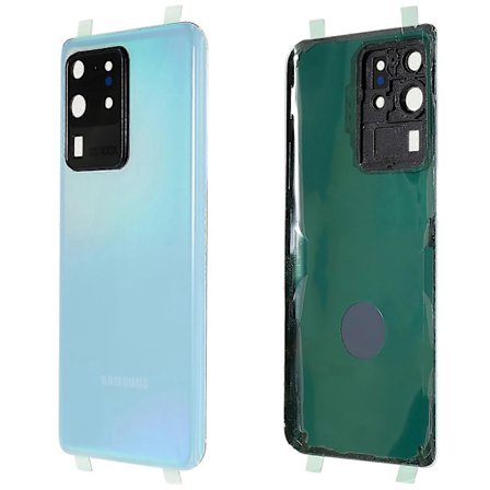 Batterideksel til Samsung Galaxy S20 Ultra 4G 5G G988 med limklistremerke og kameralinsedeksel (FMY)