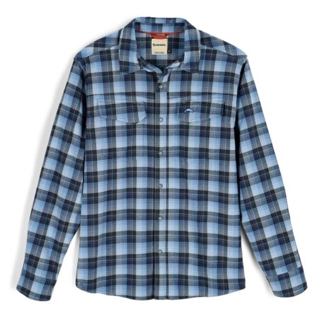 Simms Gallatin Flannel Shirt Kennebec Pld Steel Blue - S