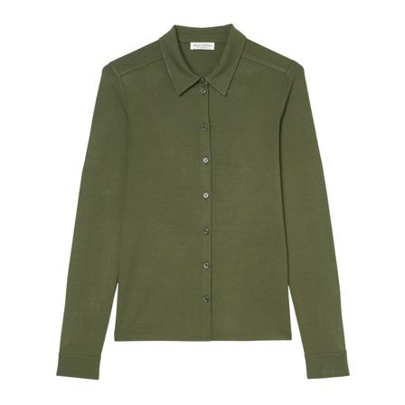 Marc O'Polo Jersey Bluse in a regular fit Grøn, Dame, Størrelse: XS
