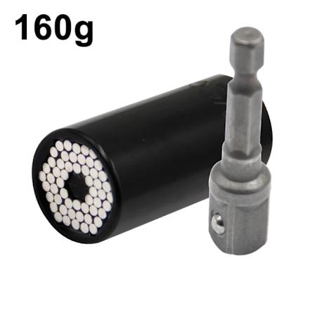Universal Momentnøgle Power Drill Ratsjet Bøsning Nøgle Magic Multi Håndværktøj 7-19mm Hovedsæt Sokkel Ærme 2pc black