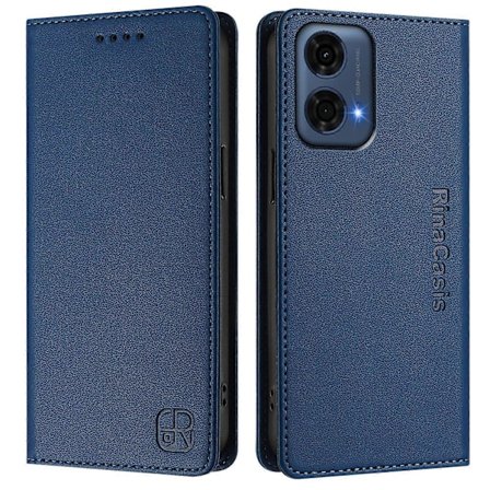 Kompatibel med Motorola Moto G24 Power Læder Etui Telefon Cover med Wallet Stand