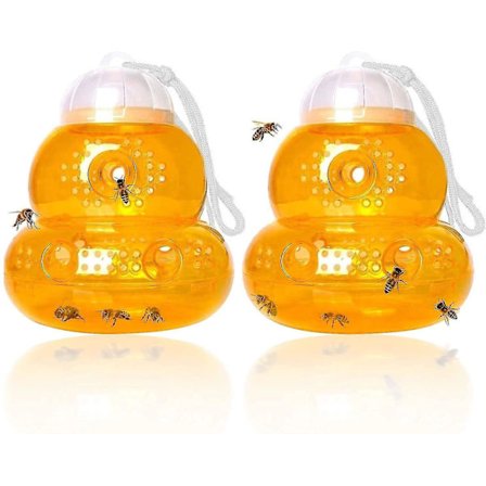 2 kpl Ampiaisansat Herhiläinen, Keltaisten takkien ampiaiskarkote, Mehiläisansa Ampiaiset, Ulkoampiaisansat, Tehokas ja uudelleenkäytettävä, 