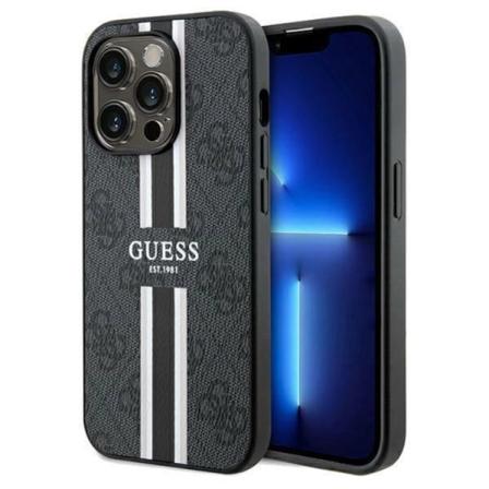 Guess iPhone 15 Pro Max Mobilskal Magsafe 4g Stripes - Sort