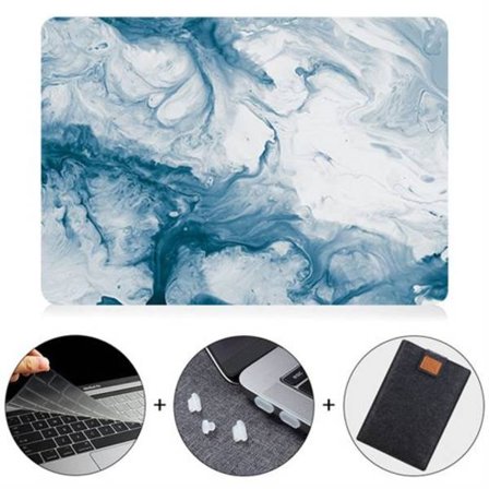 Marmorfodral, tangentbordsöverdrag och dammskydd för Macbook Air 13 2