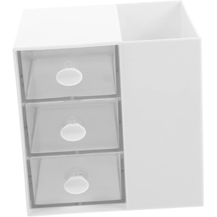Stabil Makeup Organizer Skrivebord Makeup Holder Plast Kosmetikboks Kontor og Hjemmebrug