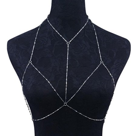 Kropskæde imiteret perlevedhæng SØLV 2 2