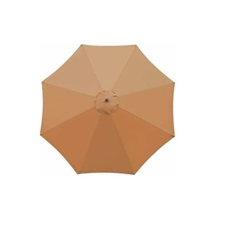 (Khaki) Haveparasol med 6 robuste ribben, Strandparaply, Havehytte, til altan, terrasse, dæk, pool (diameter 3 m)