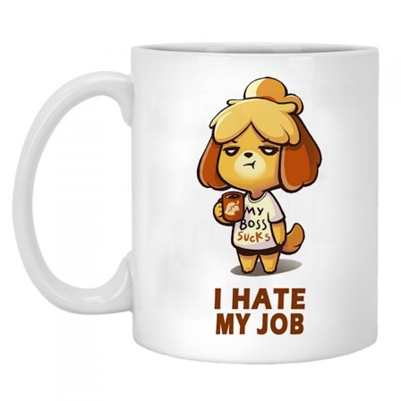 Vihaan työtäni hauska kahvimuki 11 unssia Inspiroiva ja motivoiva