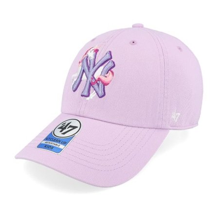 47 Brand - MLB Lila Keps - Kids New York Yankees MLB 47 Clean Up Cosmos Dad Cap @ Hatstore
