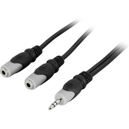 Deltaco 3.5mm hane till 2 honor Audio Splitter Kabel 50cm