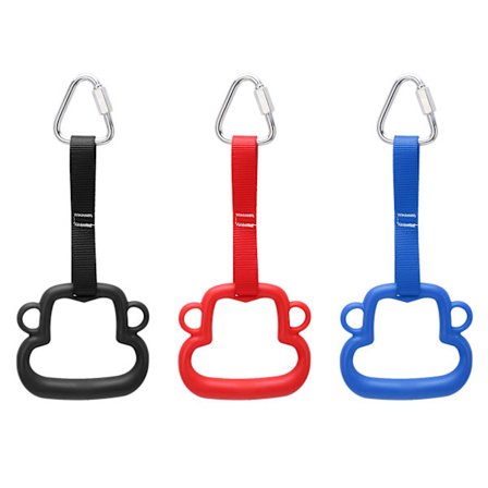 3 st Barn Gymnastik Ring Utomhus Klättring ABS Färg Monkey Rings Barn Lyftring Röd Blå Svart