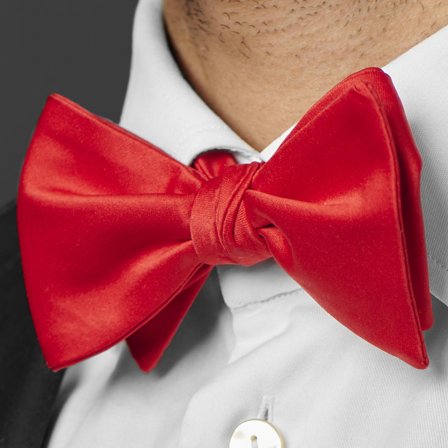 Rød Basic Selvbinder Tversoversløyfe for menn - Selvbinder