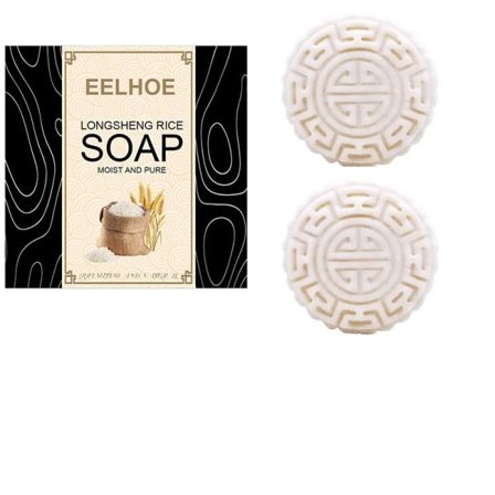 2 stykker Ris Vann Sjampo Såpe Solid Hår Growth Shampoo Bar Hair Regrow Shampoos