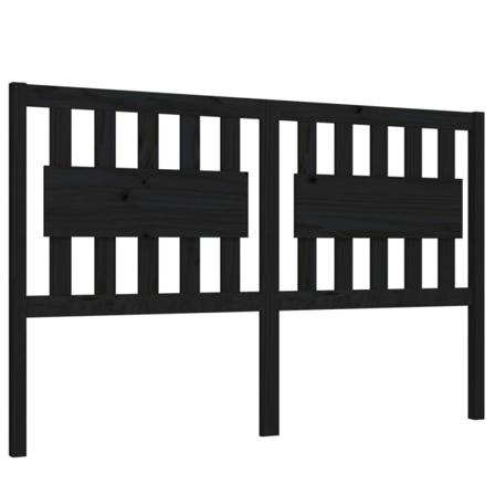 Vidaxl Sänggavel Svart 165,5x4x100 Cm Massiv Furu Svart