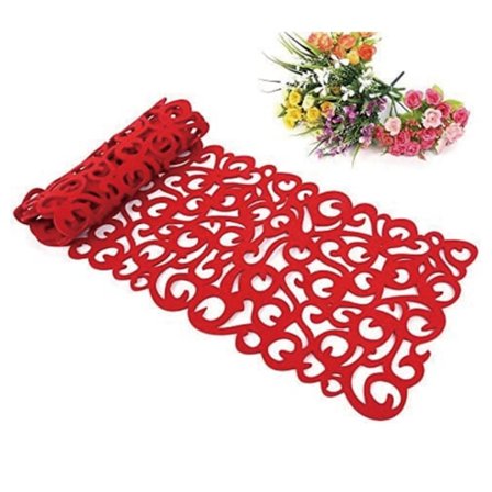 Bordslöpare, rektangulär urholkad filt, bordsduk, bordsunderlägg, bordsdekorationer för fest, jul, middag, rustika bröllop, hantverk