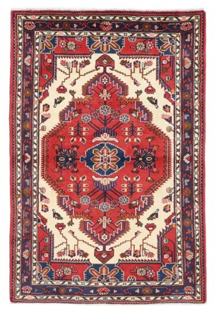 Oriental Hamadan Rug 108X165 Dark Red/Red Wool, Persia