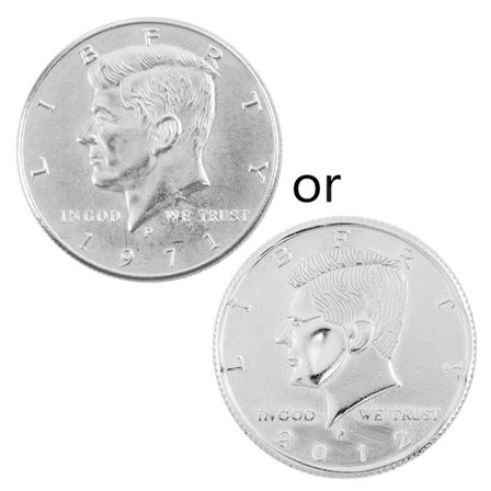 1,18 Inches Half Dollar Coin Vanish Magic Magician Tillbehör Närbild Illusioner Rekvisita Gimmick Coin Magic Gift Easy Show