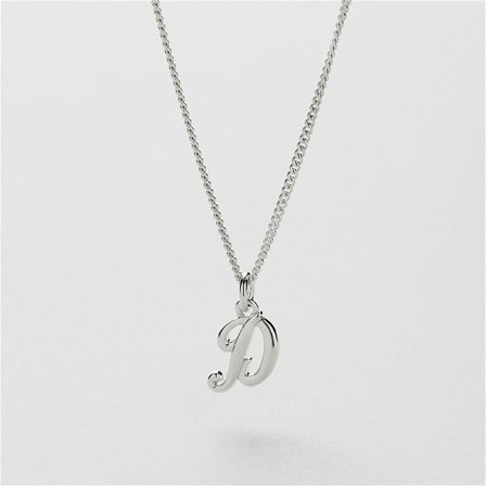 D Vintage Letter Necklace