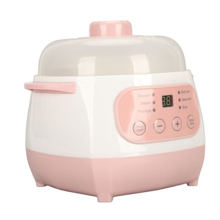 Elektrisk Gryderetgryde 1L 200W Anti-tørbrænding Sikker Intelligent Elektrisk Keramisk Komfur til Grød Ris Suppe EU-stik 220V