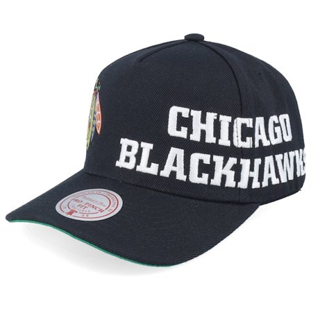 Mitchell & Ness - Negro adjustable Gorra - Chicago Blackhawks Busted Pro Black A-Frame Adjustable @ Hatstore