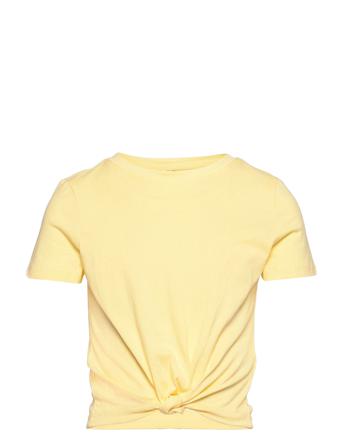 Kmgmay S/S Knot Top Jrs Yellow Kids Only