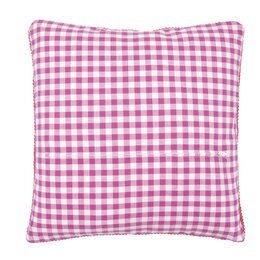 Rückenteil für Kissen rosa/weiß mit Reißverschlus