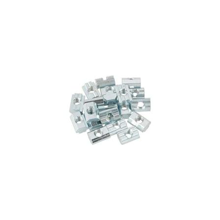 20 st T-muttrar Galvaniserat kolstål Standard Glidmuttrar Aluminiumprofiltillbehör Glid 20*20mm (40 Typ M8 T-muttrar)