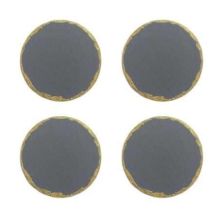 4 stk. Moderne elegante kop underkopper skridsikker bund krus sten underlag indendørs udendørs glas