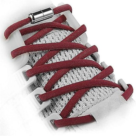 SBSGV Elastiske skolisser for voksne, barn og eldre, med to par elastiske skolisser Burgunder