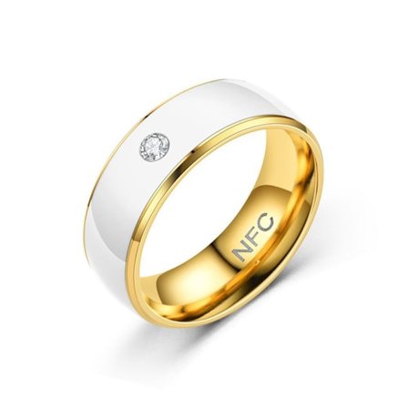 NFC Smart Ring Finger Digital Ring HVIT & GULL 6
