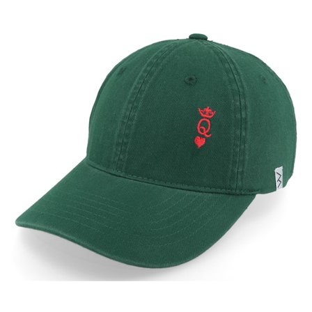Iconic - Groen unconstructed Cap - Poker Queen Crown Wai Washed Green Mom Cap @ Hatstore