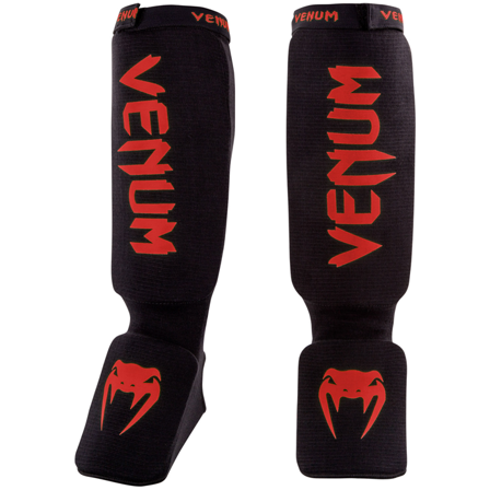 Venum Kontact Shinguards Black/Red