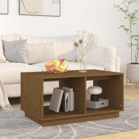 Vidaxl Soffbord Honungsbrun 80x50x40 Cm Massiv Furu Brun