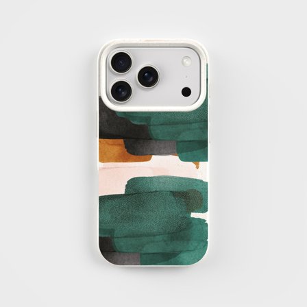 Eco-Friendly PLNTPRTCT Phone Case Teal Blush, Made with Plants, iPhone 17 Pro