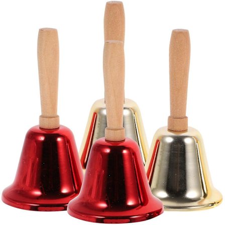 4 st Jul Party Handklocka Bar Klocka Jul Party Klocka Festival Prydnad Jingle Bell [DB]