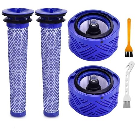 Filter Udskiftning til Dyson V6 Absolute Total Clean Støvsuger, Post og Pre-filtre, Dele 966741-01 og 965661-01