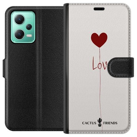 Yhteensopiva Lompakkokotelo Xiaomi Xiaomi Redmi Note 12 Cactus and Friends - Love Balloon Minimal