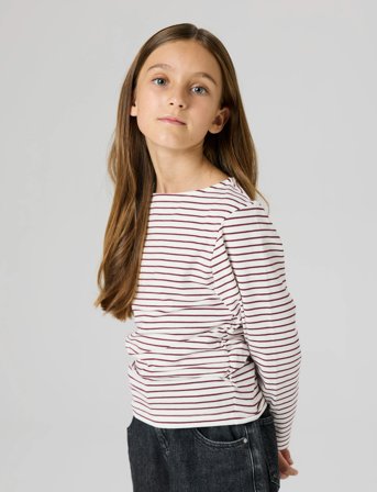 name it Nkfsilke Ls Top - Burgundy - 146-152