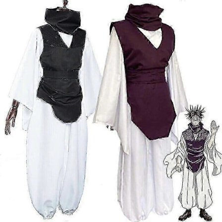 Cosplay Anime Jujutsu Kaisen Choso Kostyme for Menn Halloween Fancy Klær Svart 3XL