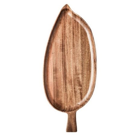 Träbricka Bladformad Afternoon Tea-bricka Western Sushi-bricka Dessert Fruktbricka Matbricka Trä Vattentät Stor