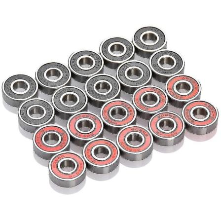 20-pakning 608rs Abec-9 kulelager for skateboard, inline skøyter, 8x22x7mm (FMY)