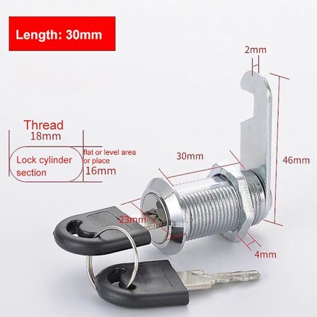 Camlås skåp möbellås post brevlåda lås camlock skåp låda nyckel~~ (FMY)