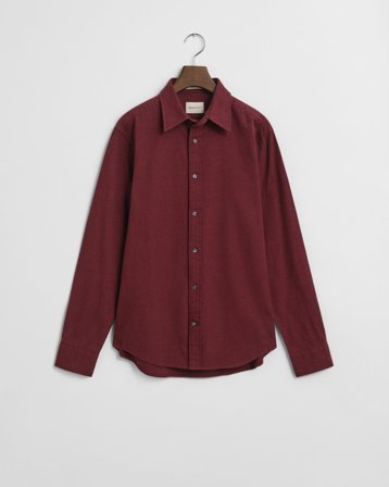 GANT Herren Regular Fit Melange Flanellhemd (4XL) Rot