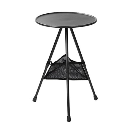 Teleskopiskt hopfällbart runt bord utomhus trebent matbord Bärbart soffbord i aluminiumlegering Lyftbart bord