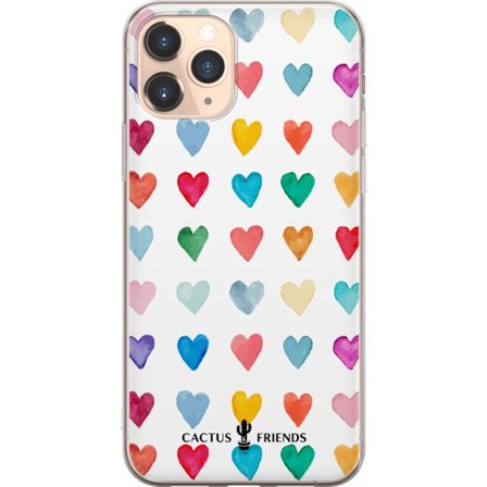 Yhteensopiva Puhelinkuori Apple Apple iPhone 11 Pro Cactus and Friends - Watercolor Love Grid