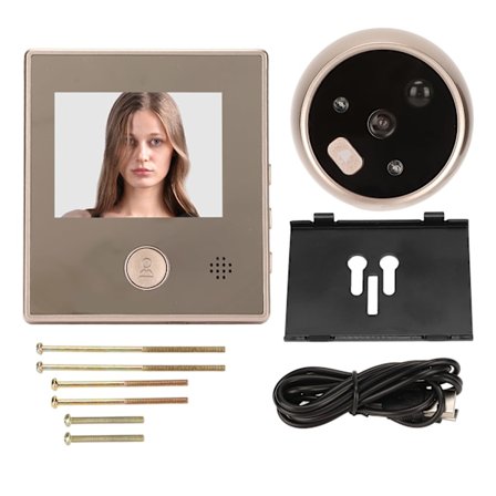 3 tum Smart Dörrklocka med 160 Graders Synvinkel Digital Dörrtittare 2MP Videodörrkamera