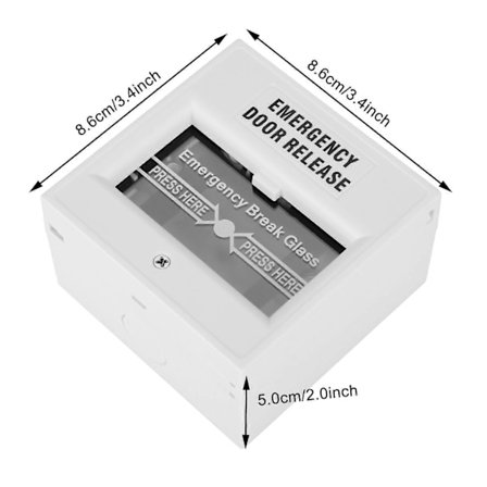 Hätäuloskäynnin palohälytys turvalasihälytys painike valkoinen