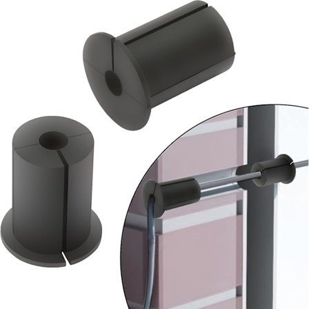 2 st starlink kabeldragningskit för 1" vägghål, väggbussning för starlink kabelgenomföring (svart) [DB]