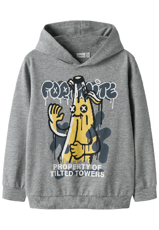 Name It NKMFOX FORTNITE NREG SWEAT Hoodies & sweatshirts Herr Grå 122/128