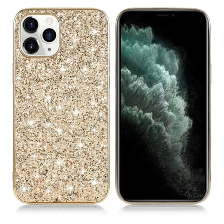 Glitter iPhone 12 Pro Max skal - Guld